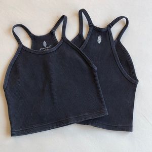 2 Pack 🖤🖤 NWOT Free People Happiness Runs Crop